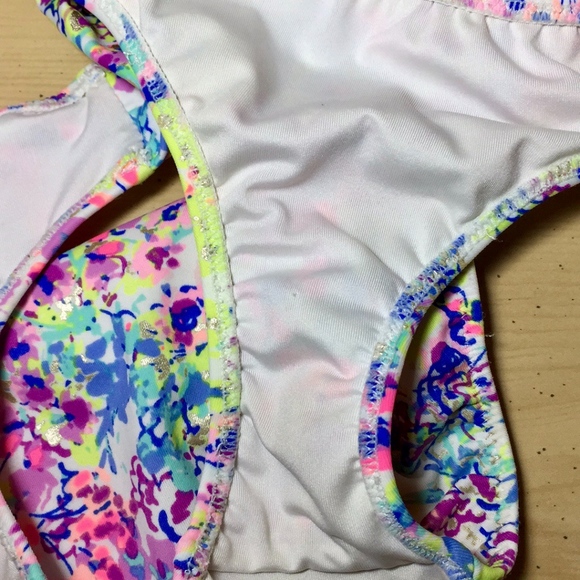 Watercolor Floral Swimsuit Bikini Bottom Sz XS - Picture 5 of 5